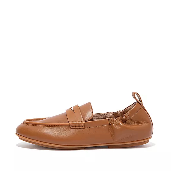FitFlop ALLEGRO Läder Penny Loafers LjusBruna | 34497066