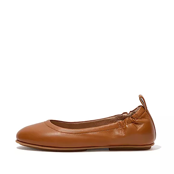 FitFlop ALLEGRO Soft Läder Ballerinas LjusBruna | 10492356
