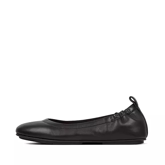FitFlop ALLEGRO Soft Läder Ballerinas Svarta | 12167766