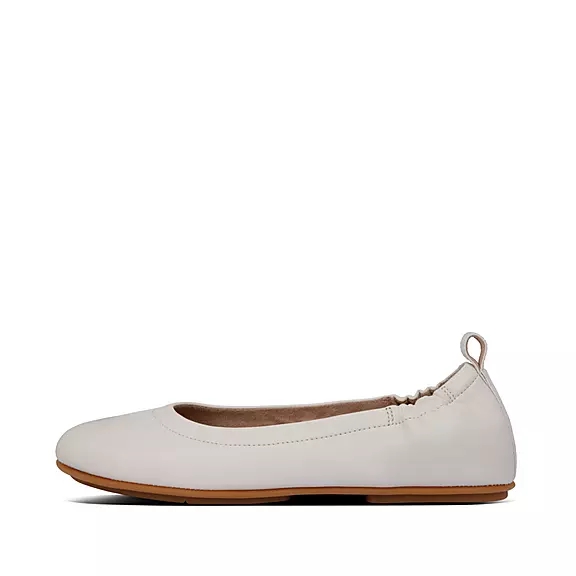 FitFlop ALLEGRO Soft Läder Ballerinas Vita | 78155153