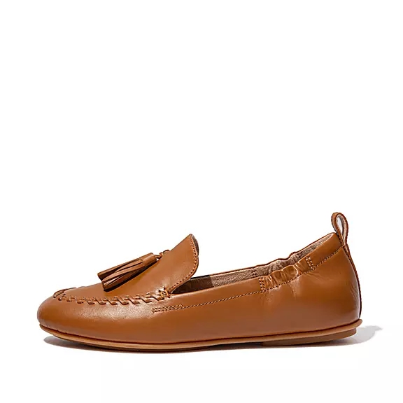 FitFlop ALLEGRO Tassel Läder Loafers LjusBruna | 54498513