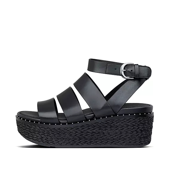 FitFlop ELOISE Espadrille Sandaletter Med Kilklack Svarta | 50163922