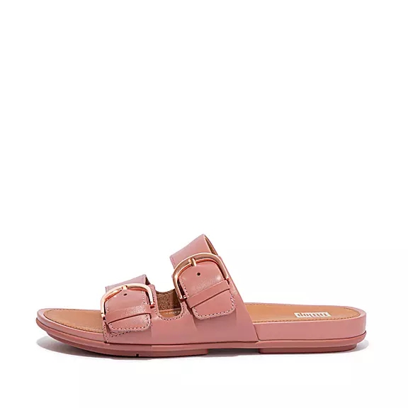 FitFlop GRACIE Spännen Läder Tofflor Rosa | 35965099