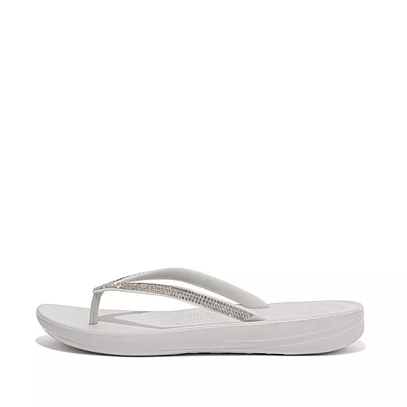 FitFlop IQUSHION Sparkle Ergonomic Badsandaler Grå | 66070635