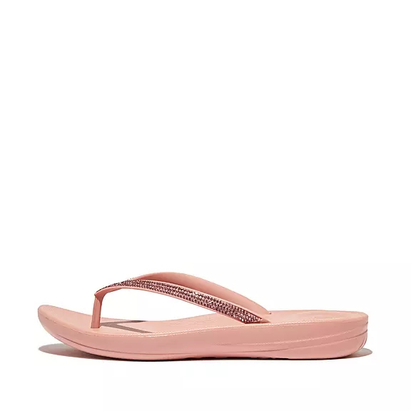 FitFlop IQUSHION Sparkle Ergonomic Badsandaler Rosa | 93182419