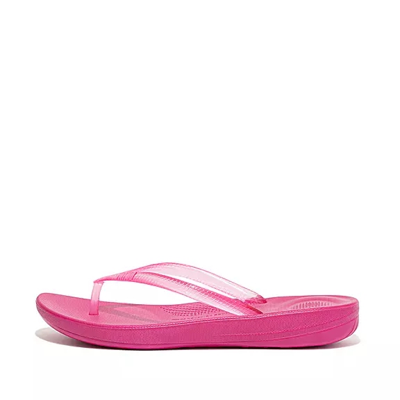 FitFlop IQUSHION Transparent Badsandaler Fuchsia | 10939498