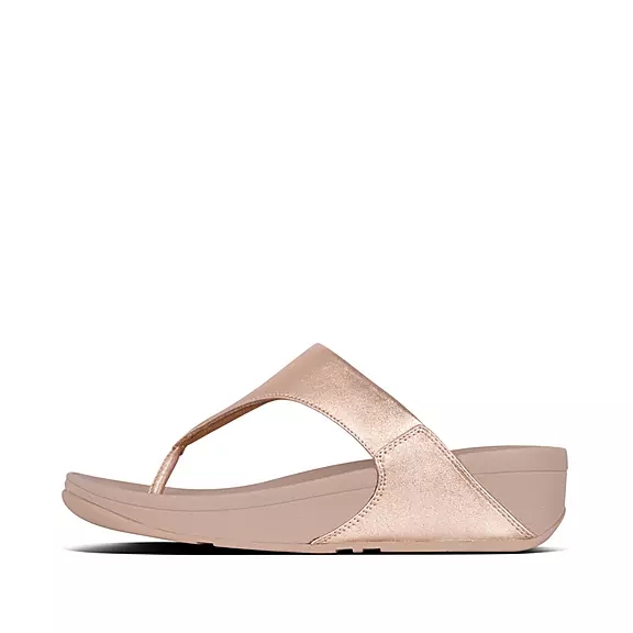 FitFlop LULU Läder Tåsandaler Rosa | 24850516