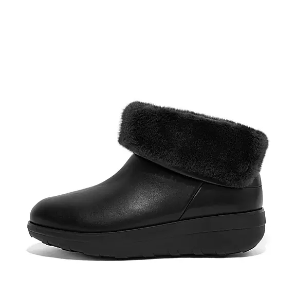 FitFlop MUKLUK SHORTY Vattentäta Shearling-Fodrade Stövletter Svarta | 86702507