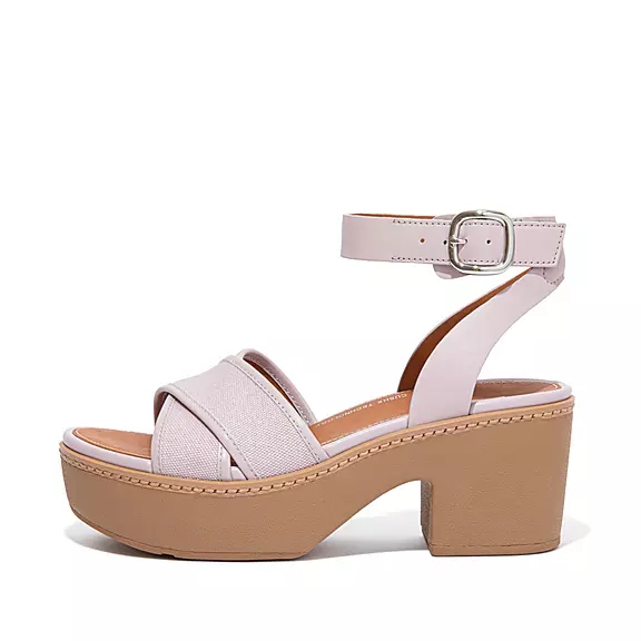 FitFlop PILAR Canvas Ankle-Rem Sandaler LjusLila | 40403887
