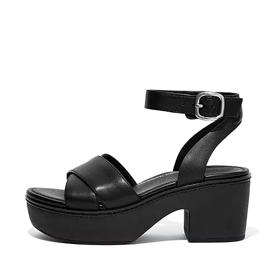 FitFlop PILAR Läder Sandaler Svarta | 90828276