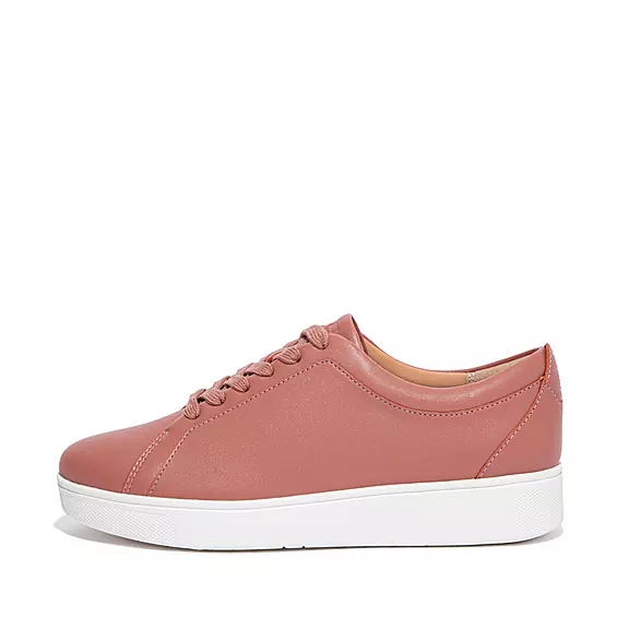 FitFlop RALLY Läder Sneakers Rosa | 92622082