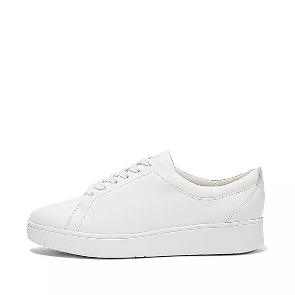 FitFlop RALLY Läder Sneakers Vita | 98312092