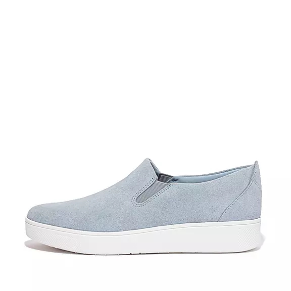 FitFlop RALLY Mocka Slip-On Sneakers Blå | 96306889