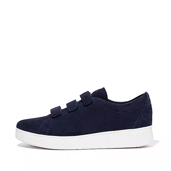 FitFlop RALLY Rem Mocka Sneakers Marinblå | 97179728