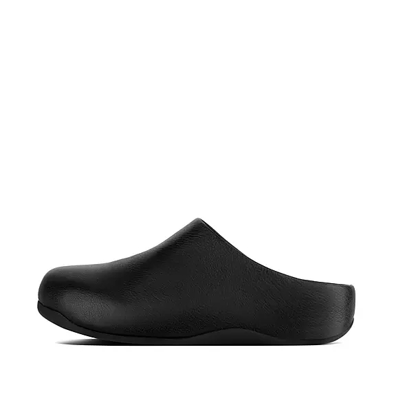 FitFlop SHUV Läder Clogs Svarta | 20982148