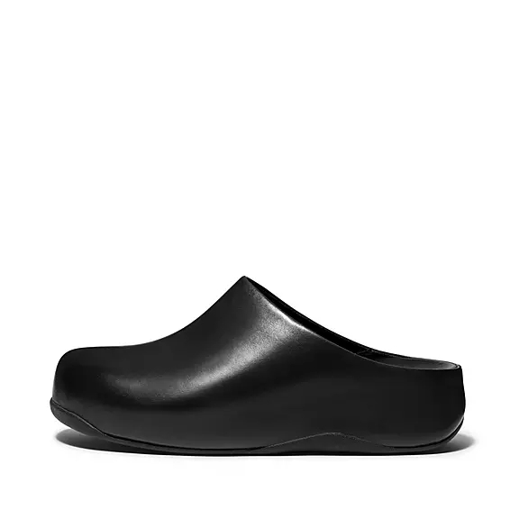 FitFlop SHUV Läder Clogs Svarta | 79256434