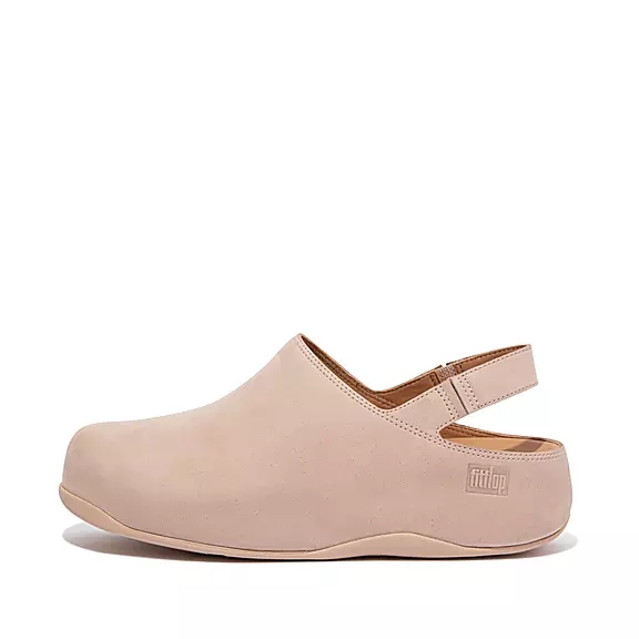 FitFlop SHUV Nubuck Back-Rem Clogs Beige | 65673257