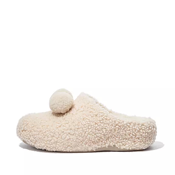 FitFlop SHUV Pom-Pom Shearling Clogs Vita | 96062170