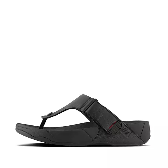 FitFlop TRAKK II Läder Tåsandaler Svarta | 50051753